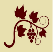 team9 logo brown vine with leaves and grapes