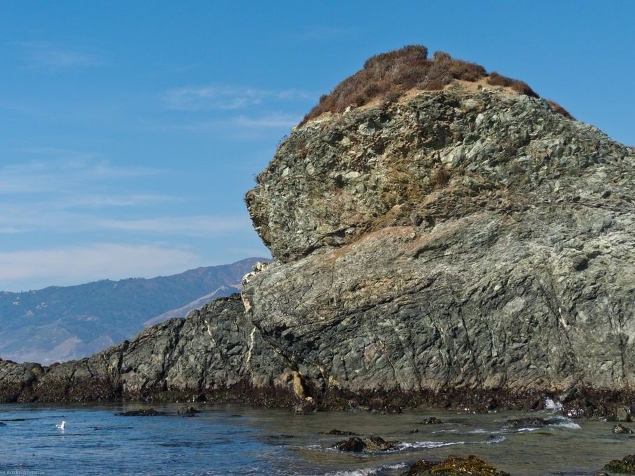 Image of a rocky outcropping in the Monterey Bay