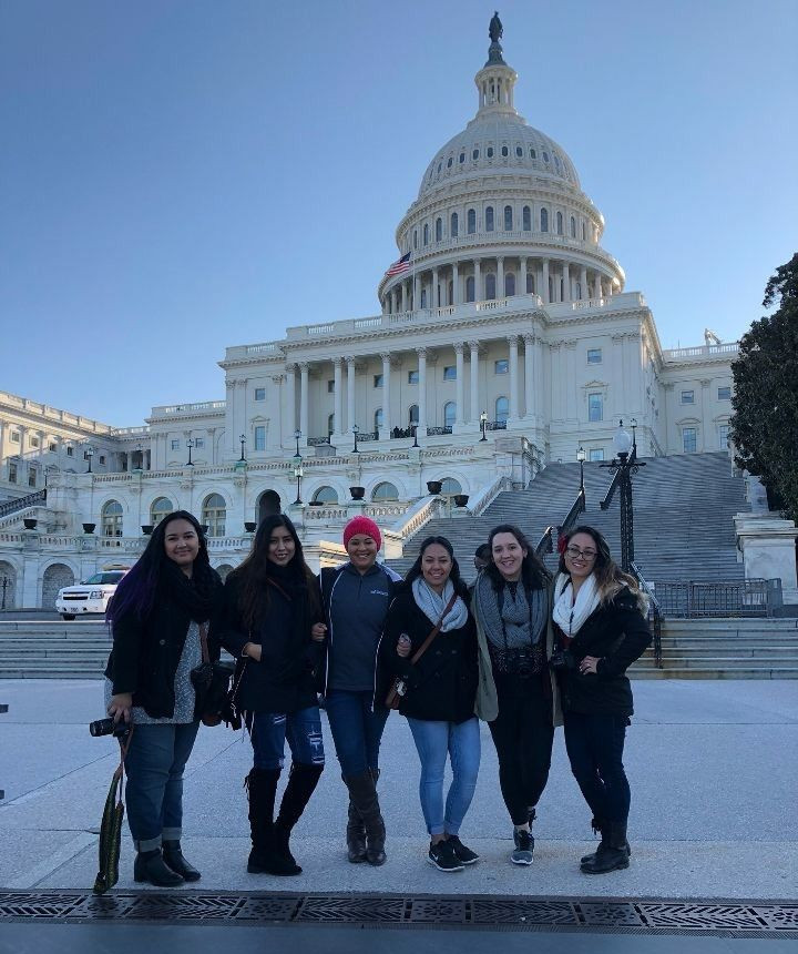 Six TRIO students visiting the US Capitol during the 2018 McNair Conference
