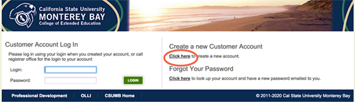 Create a New Account Online