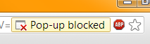 Pop up blocked