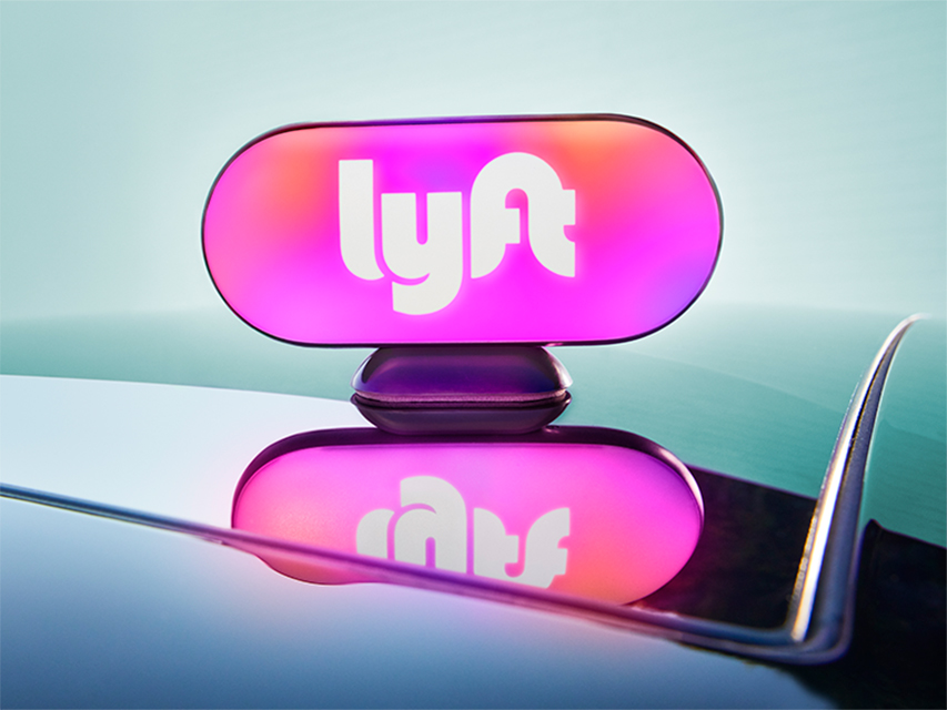 Lyft logo on dashboard