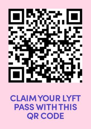 QR code to claim Lyft Pass