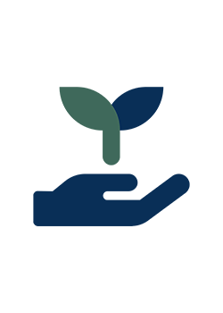 hand leaf icon, growth icon