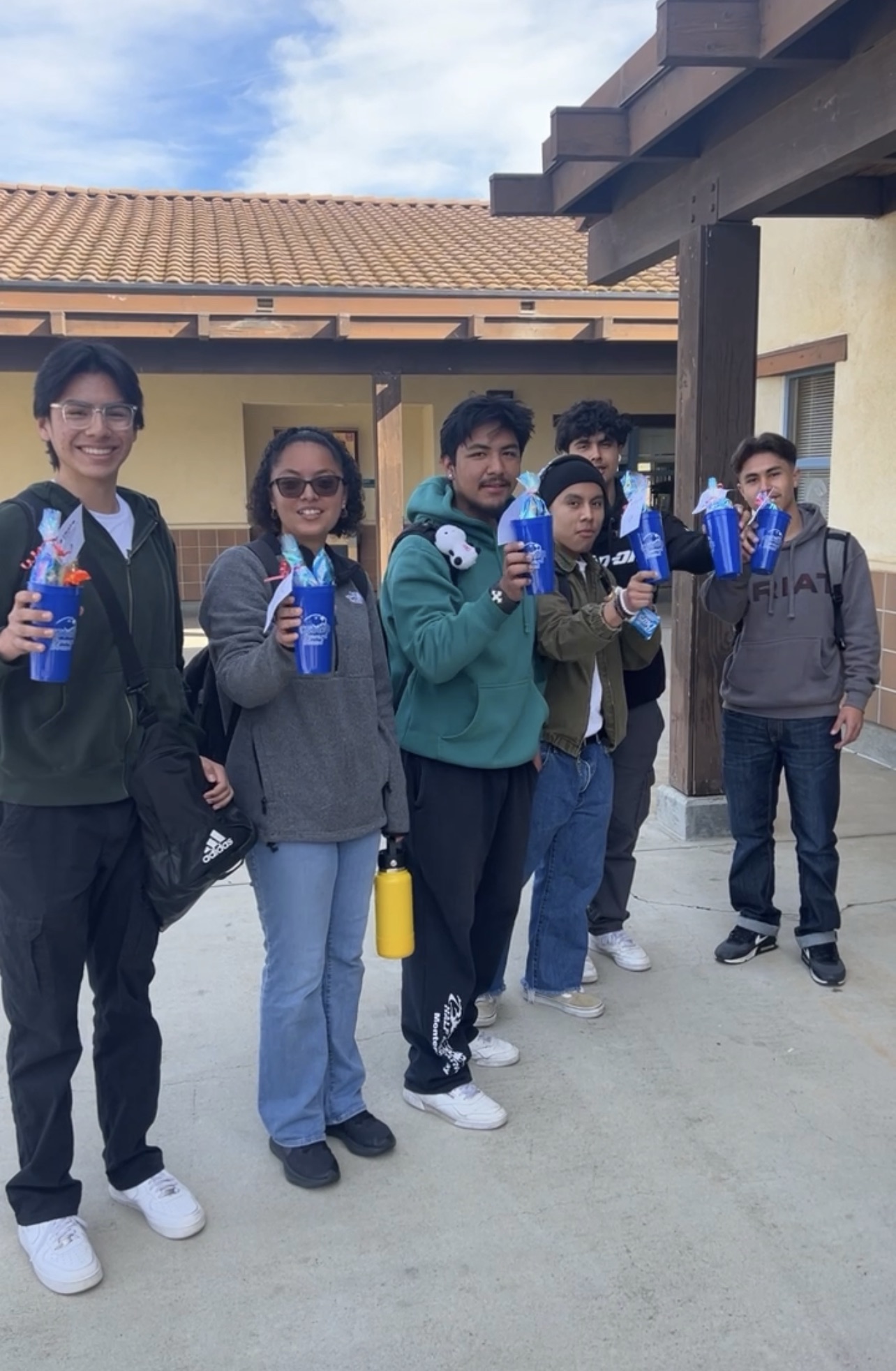 Upward Bound students from Soledad High School posing