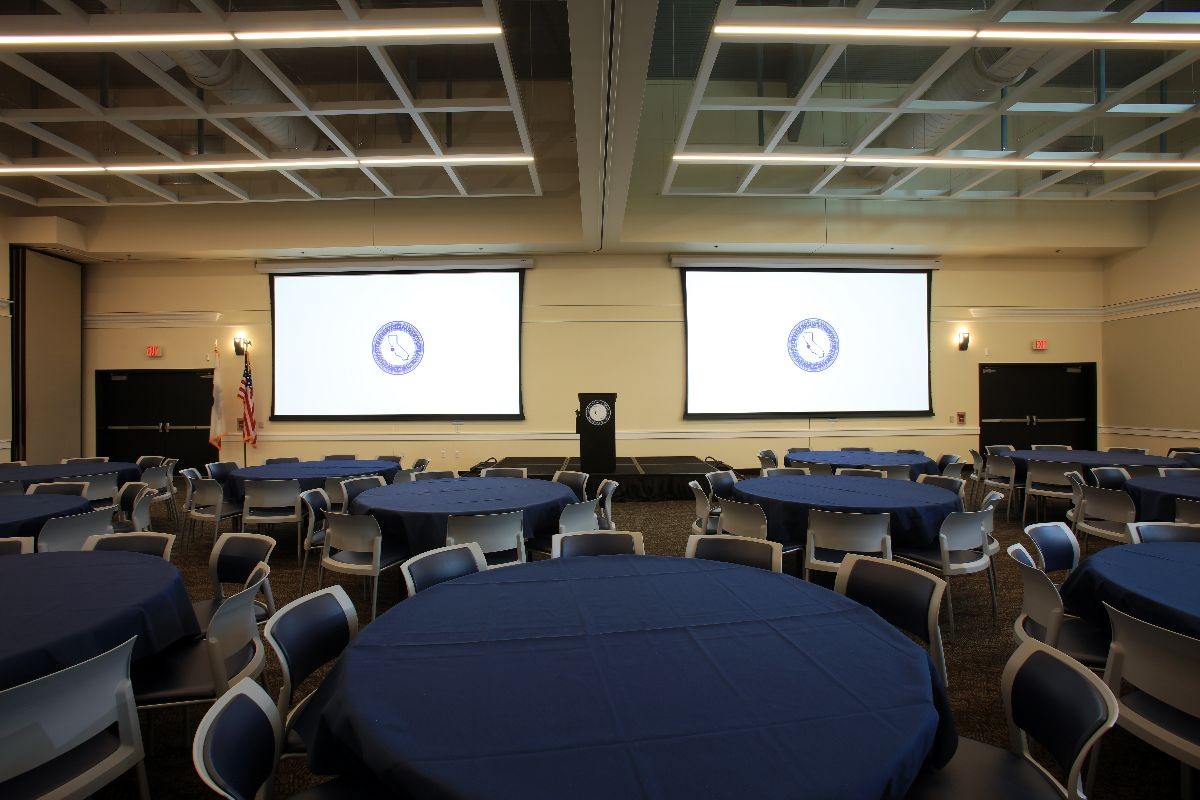 Salinas Room set up with round tables