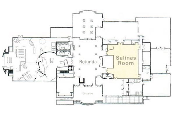 Map of where the Salinas Room is located.