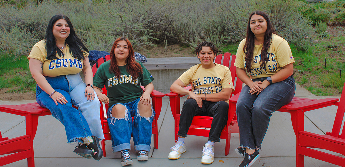 A group of students sitting at CSUMB