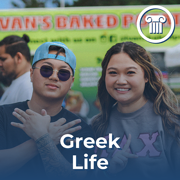 Two students in Greek Life