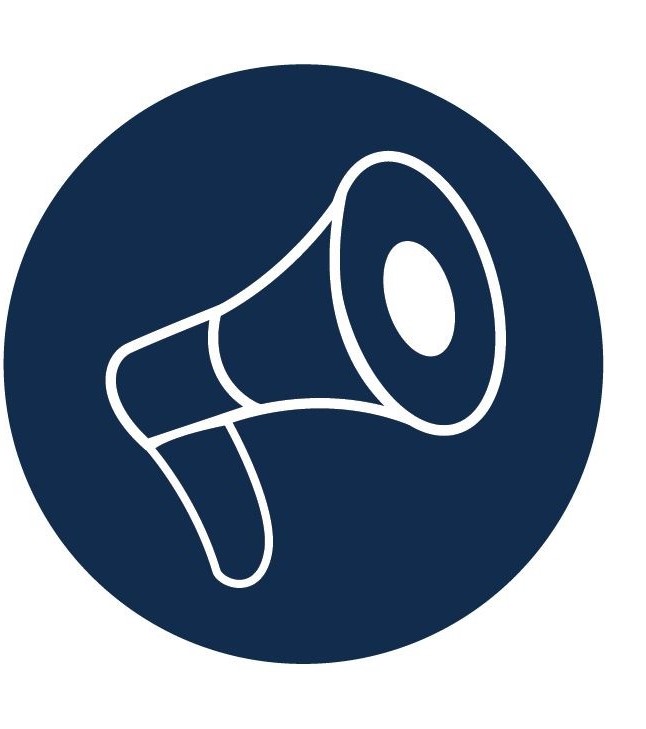 Student voice icon of a megaphone