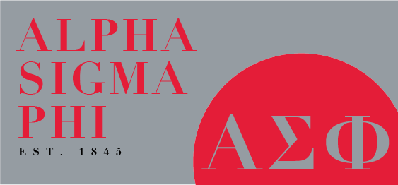 Alpha Sigma Phi red and grey banner