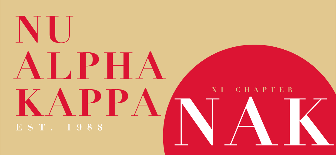 Ni Alpha Kappa red and yellow banner