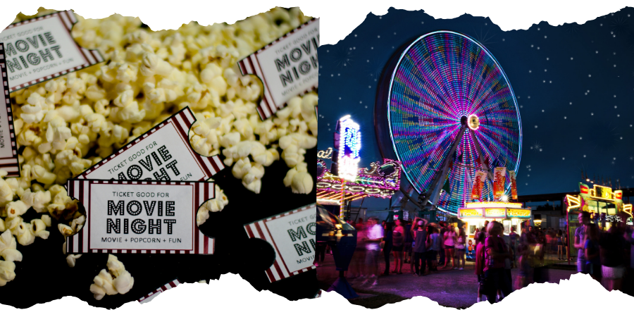Movie tickets and amusement park image
