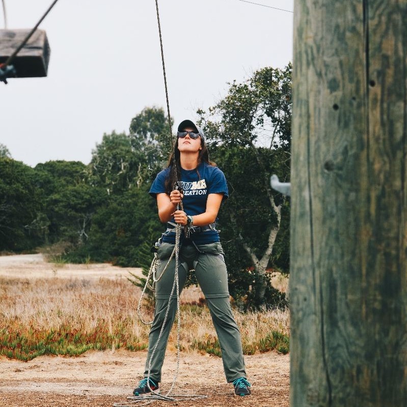 Challenge Course Assistant belaying