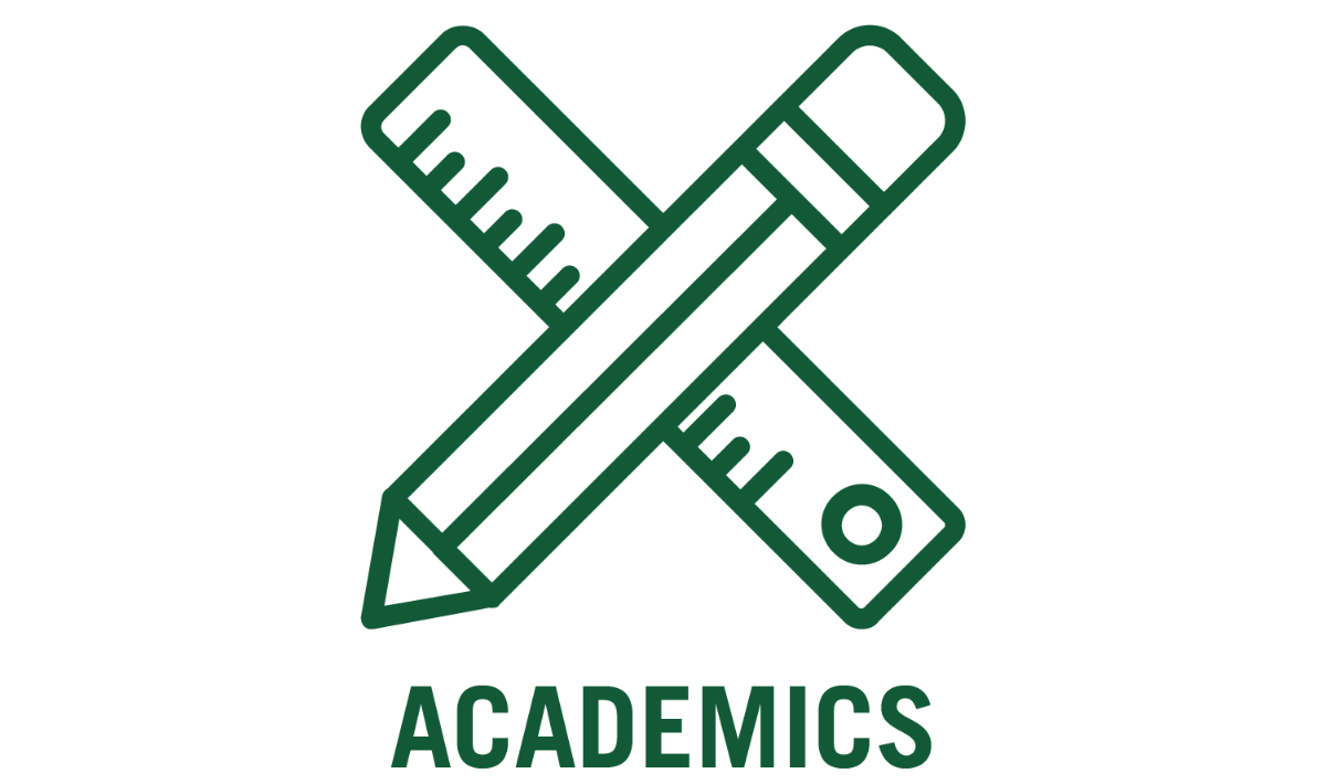 academics with ruler and pencil icon