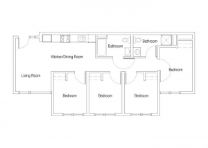 North Quad Four Bedroom Floorplan