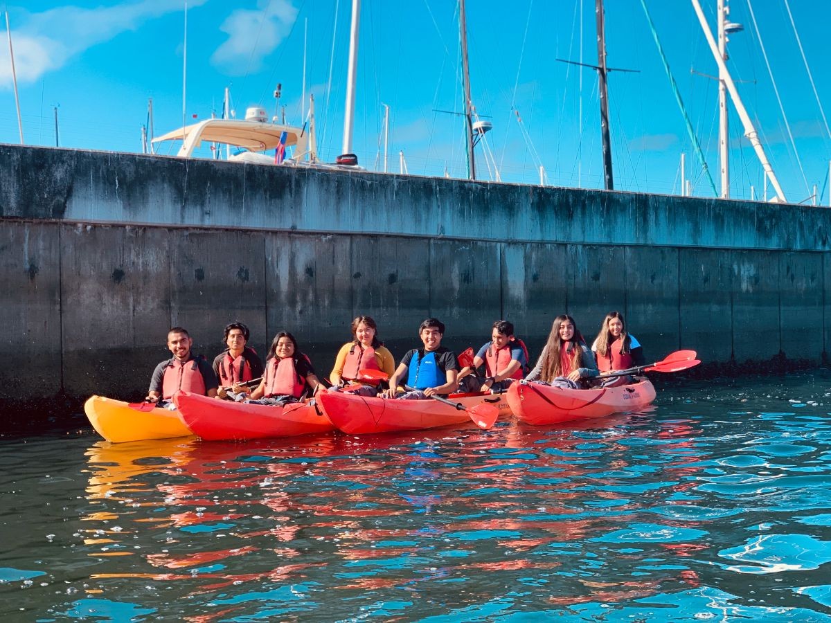 CAMP students kayaking in Monterey
