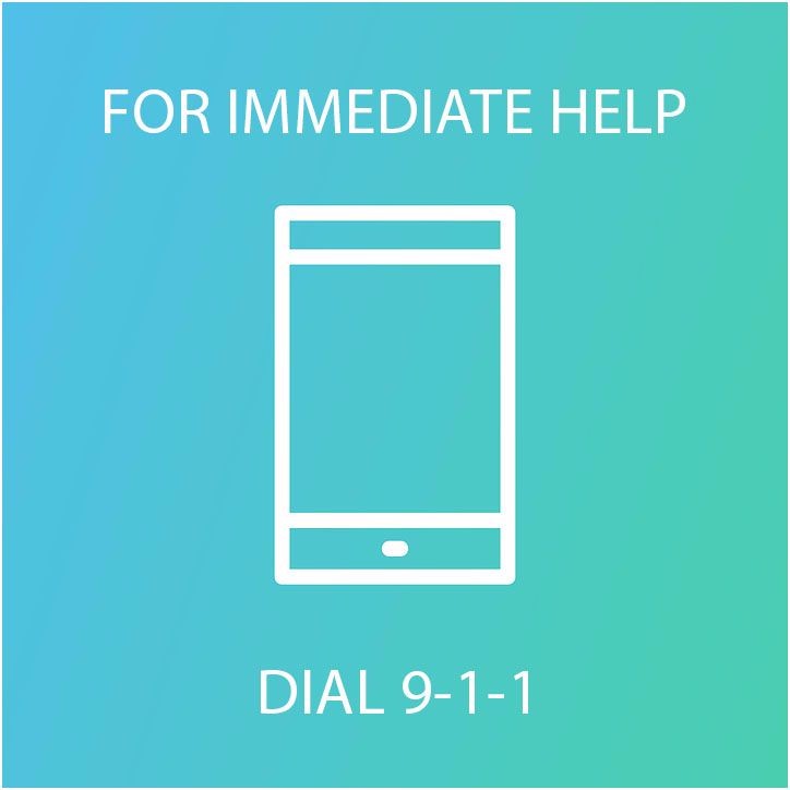 For immediate help dial 9-1-1