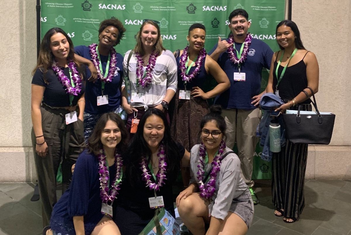 UROC Scholars and Researchers group photo at the 2019 SACNAS Conference
