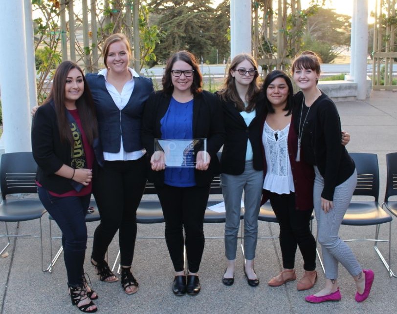 Dr. Danielle Burchett (3rd from the left) with students from the CAFE Lab