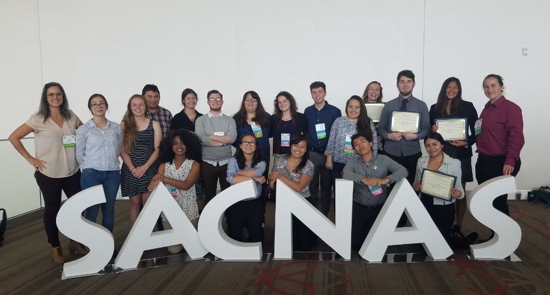 Group picture of UROC students and staff at 2018 SACNAS annual conference