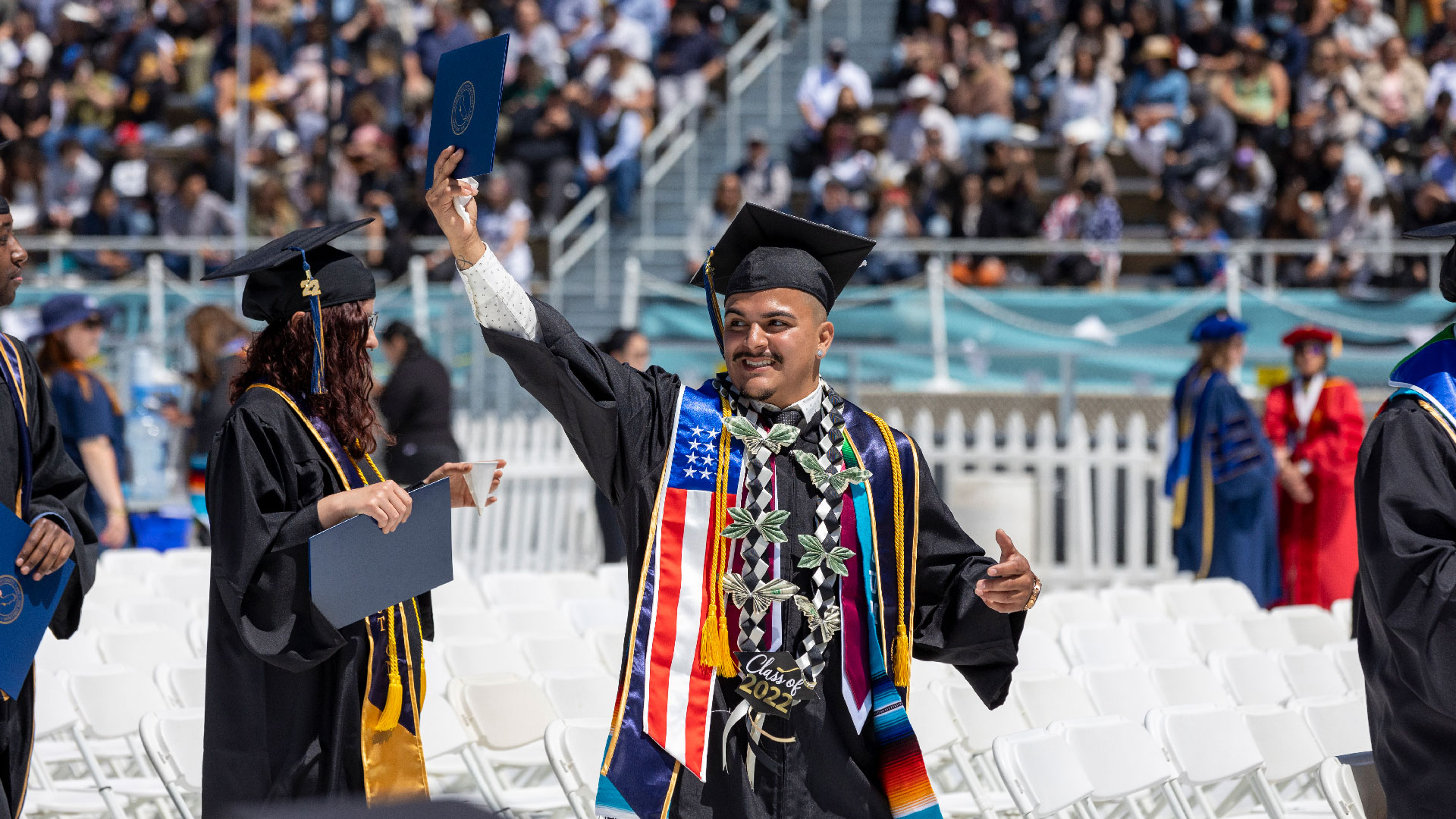 Latinx Grad at the 2022 Commencement | Photo by Brent Dundore-Arias