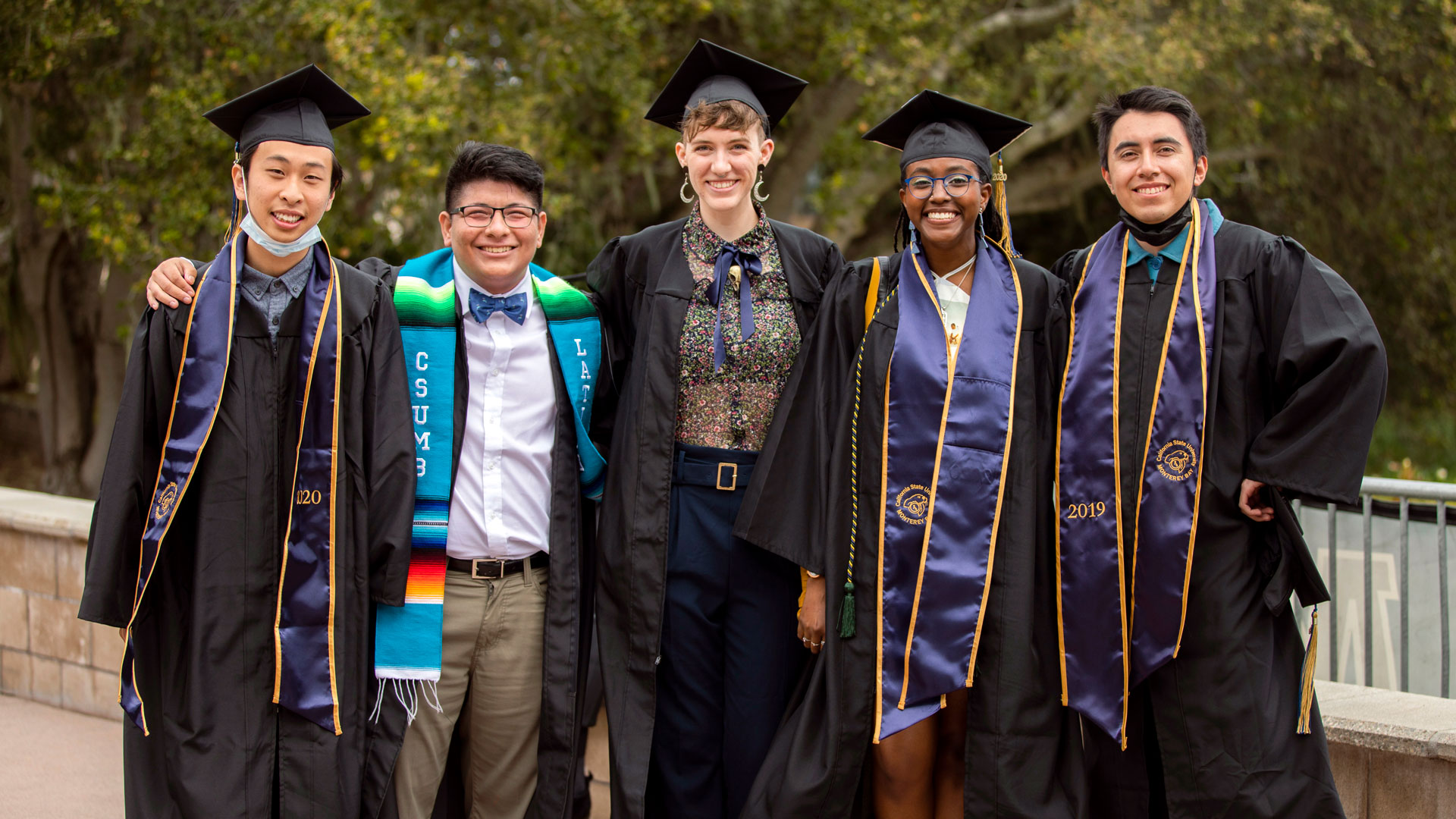 Photo: A group of 2020 graduates at the 2022 commencement