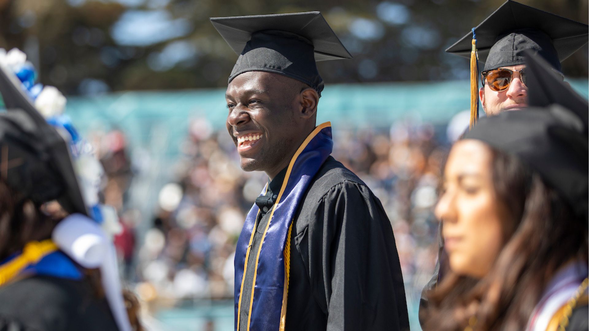 Black student at graduation