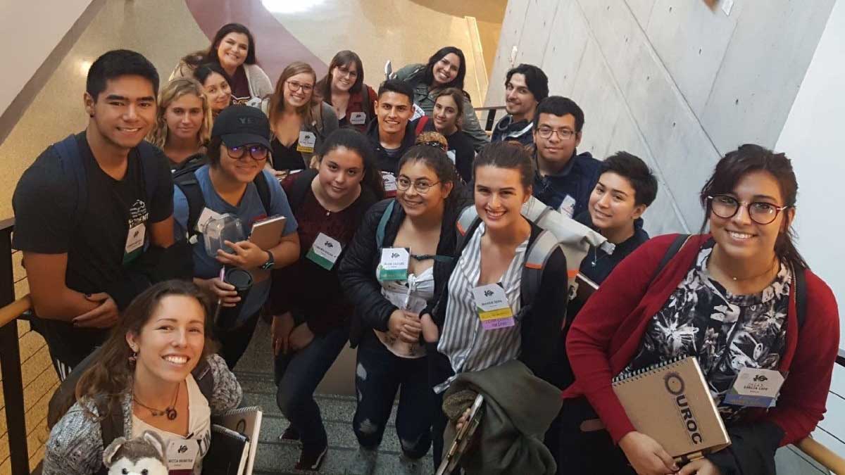 Group of McNair Scholars at CSUMB gathered for a photo in 2020